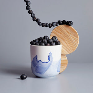 TIDE Kaffeebecher kobaltblau, glasiert