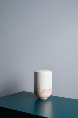 TIDE Vase, 14 cm, granatrot