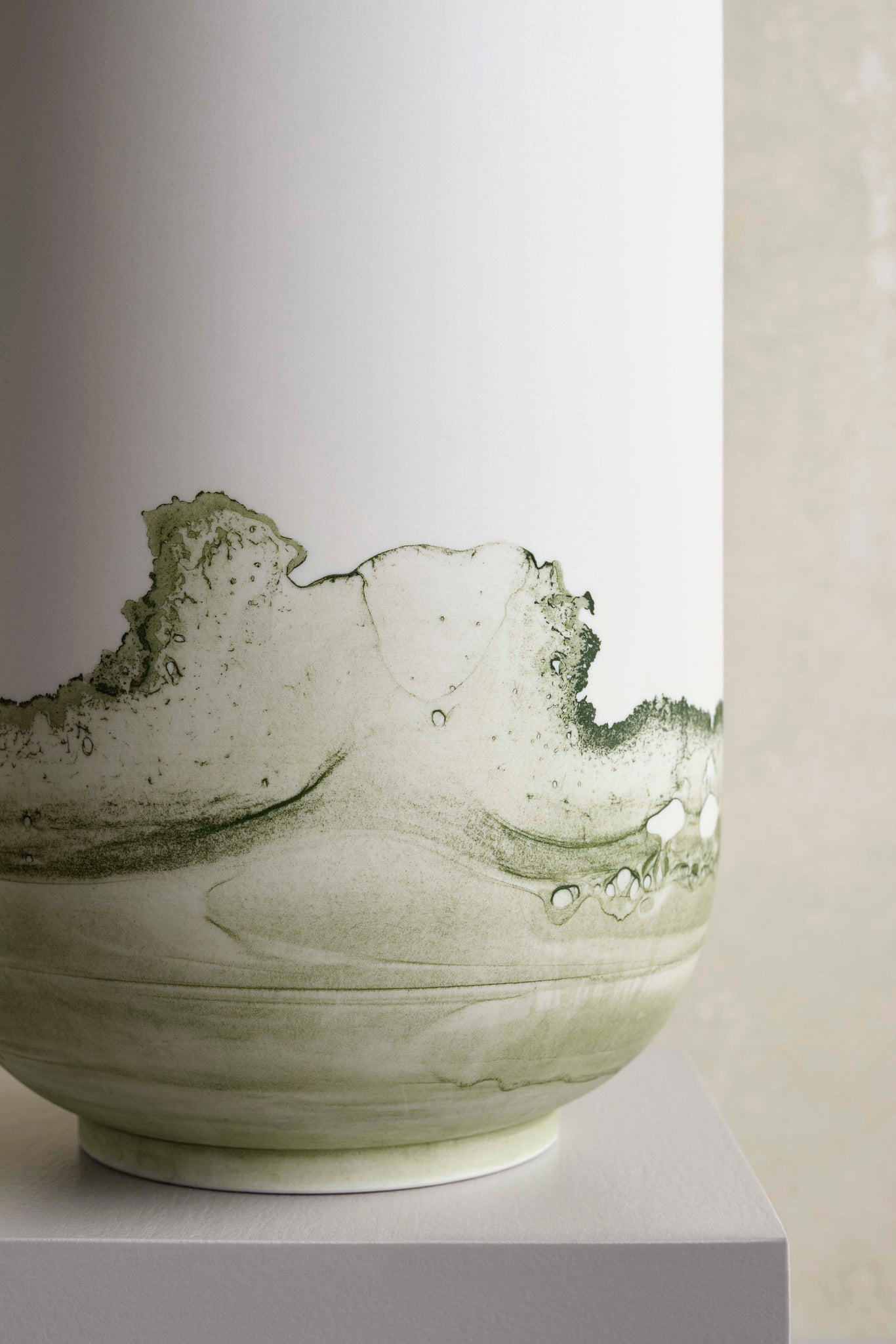 TIDE Vase, 25 cm, moosgrün