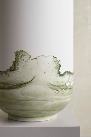 TIDE Vase, 14 cm, moosgrün