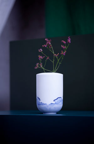 TIDE vase, 14 cm, cobalt blue