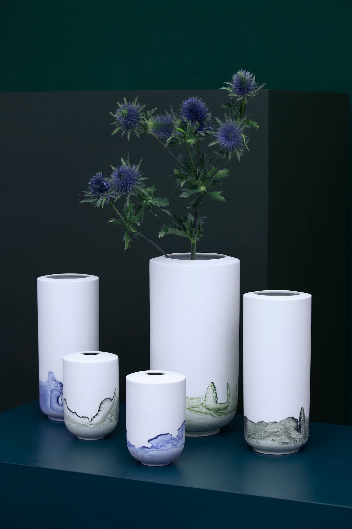 TIDE Vase, 14 cm, kobaltblau