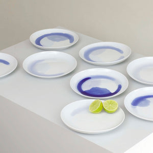 POOL dinner plate, cobalt blue