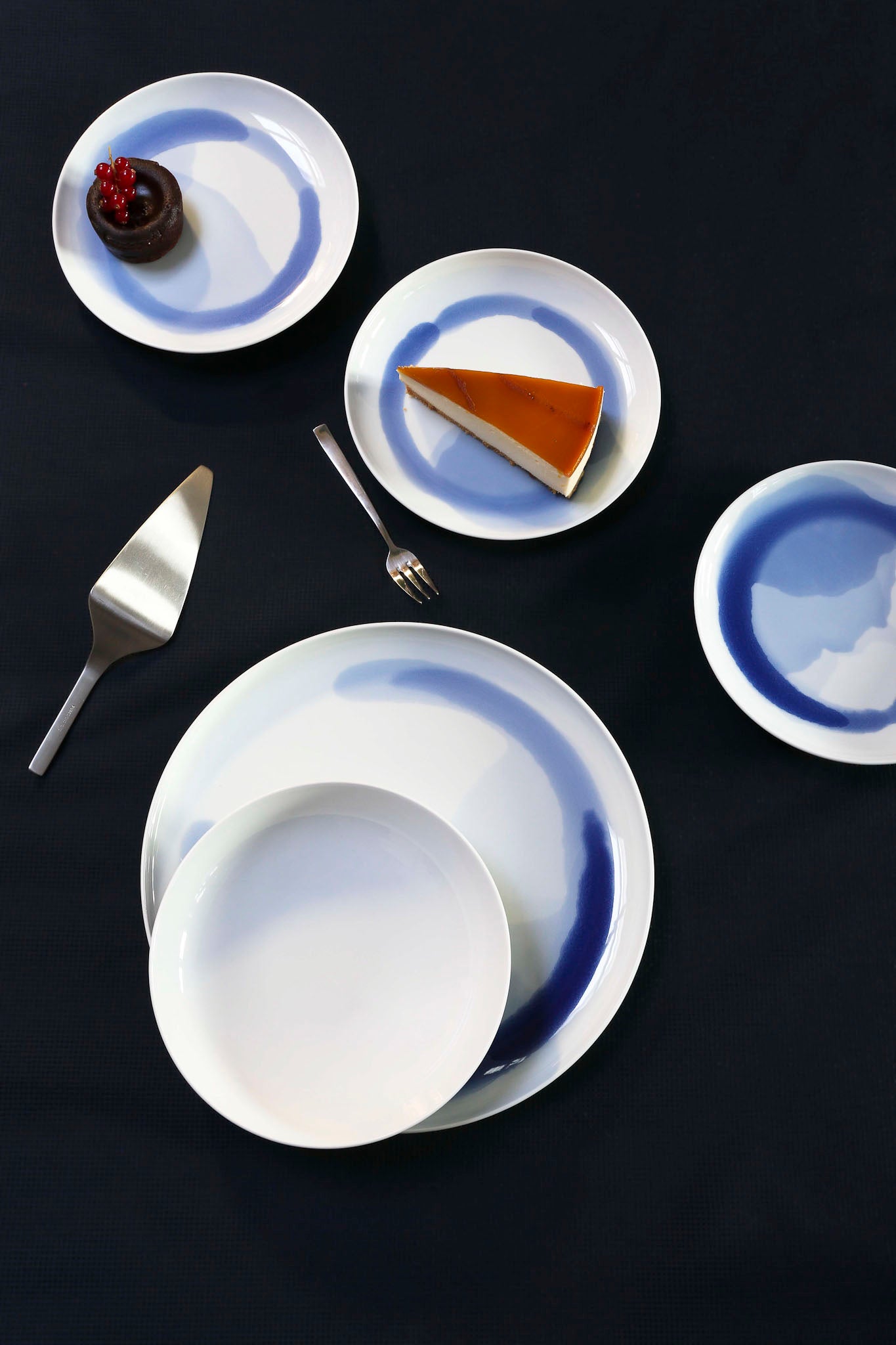 POOL dinner plate, cobalt blue